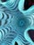 Postmodern Royal Gallery Turquoise Hand Blown Opalescent Art Glass Handkerchief Vase Poland For Sale - Image 3 of 10