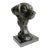 1990s Black Metal Dog Retriever Bust on Black Marble Base For Sale