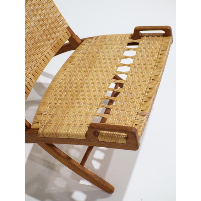 JH512 Folding Chair in Rattan and Oak by Hans J. Wegner for Johannes Hansen, Denmark, 1950s For Sale - Image 14 of 18