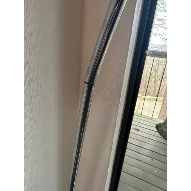 Vintage Mid-Century Modern Chrome Silver Arc Floor Lamp Eyeball Orb Globe For Sale - Image 10 of 11