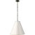Goodman Medium Hanging Light in Bronze with Antique White Shade Designer: Thomas O'Brien Min. Custom Height: 20" O/A...