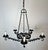 White Wrought Iron Chandelier With 5 Arms Decorated With Leaves For Sale - Image 8 of 12