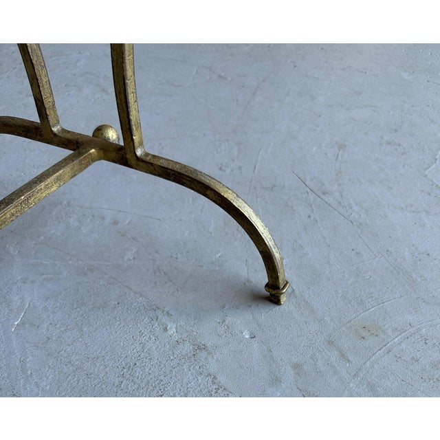 Spanish Mid Century Modern Iron Bench With Arched Base For Sale In New York - Image 6 of 12