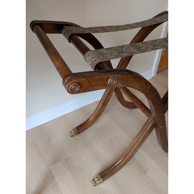 Mid 20th Century Mahogany Luggage Rack For Sale In Chicago - Image 6 of 12