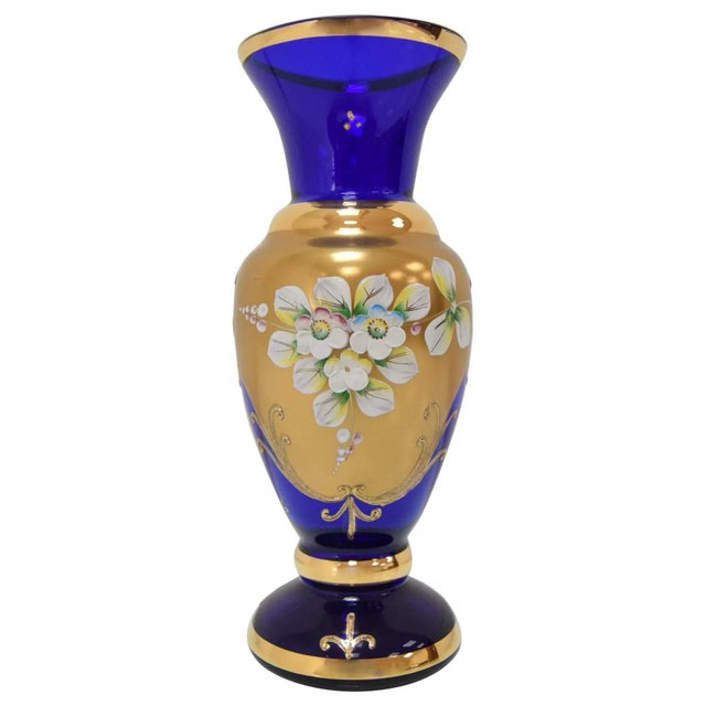 Mid-Century Handmade Gilt Vase by Novo Borske Sklo, 1960s For Sale - Image 9 of 9