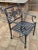 Metal Outdoor Dining Table & Chairs W/ Cushions For Sale - Image 7 of 11