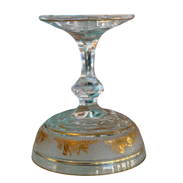 Classical Roman 1 of 3 Antique Val St Lambert Danse De Flore Cameo Glass Champagne Coupes For Sale - Image 3 of 4