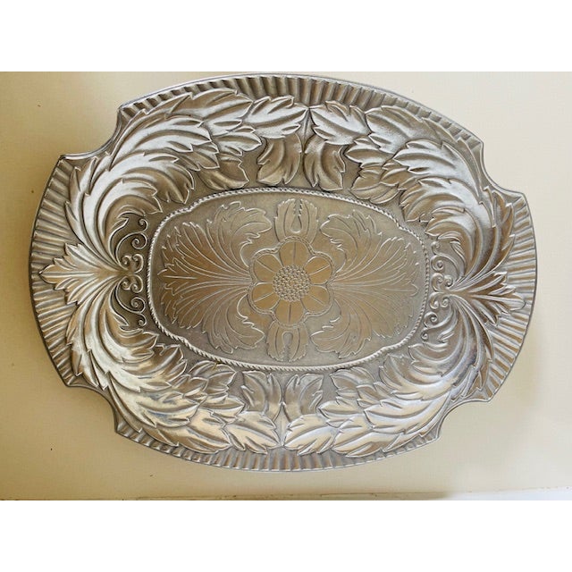 Late 20th Century Large Pewter Tray, Vintage For Sale - Image 11 of 15
