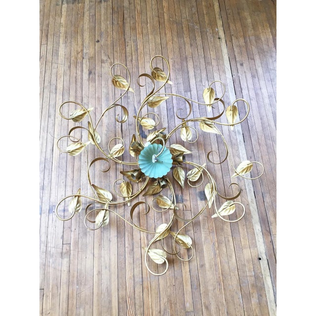 Italian Gilt Metal Sconce, 1970s For Sale - Image 11 of 17