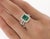 2.06 carat Old Mine Colombian Emerald and Diamond Halo with split shank diamond ring in 18K White. The 4-pronged setting...