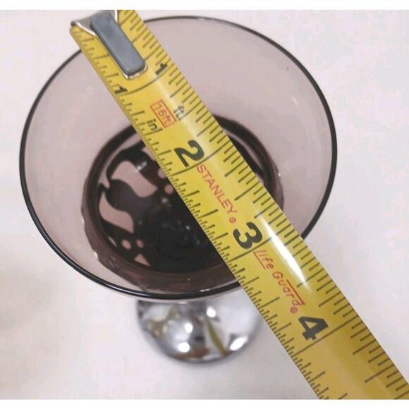 1960s Mid-Century Modern Farberware Cambridge Morgantown Chrome Wine Cordial Brandy Glass Romantic - a Pair For Sale - Image 15 of 16