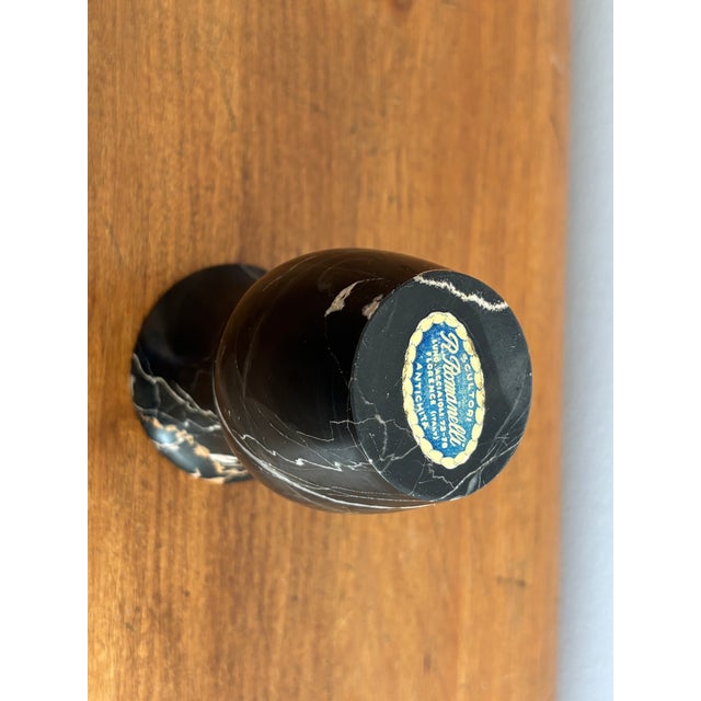 1970s Small Italian 1970s R. Romanelli Marble Bud Vase Sculpture For Sale - Image 5 of 6