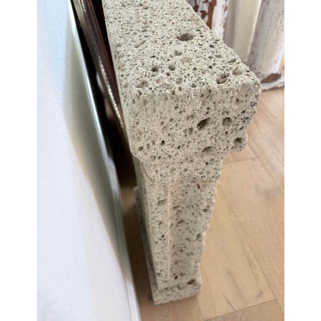 Sculpture Materials Vintage Weathered Cast Concrete Architectural Pedestal For Sale - Image 7 of 8