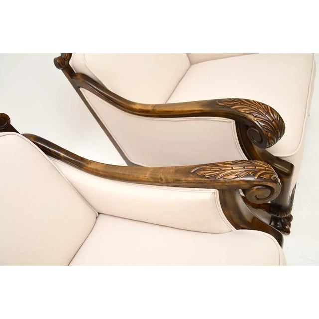 Swedish Lounge Chairs in Satin Birch, 1900s, Set of 2 For Sale - Image 9 of 13