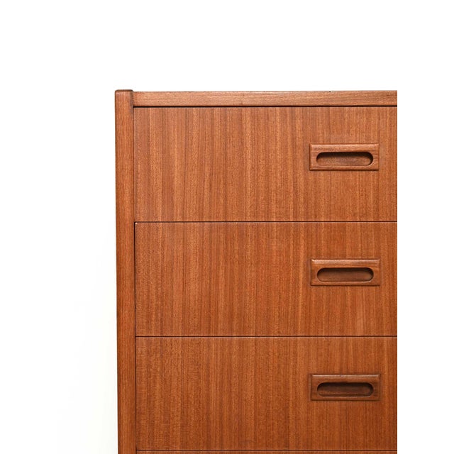 1960s Scandinavian Rationalist Chest of Drawers in Mahogany, 1960s For Sale - Image 5 of 11