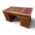 Twin Pedestal Desk with Burgundy Leather Top For Sale - Image 6 of 9
