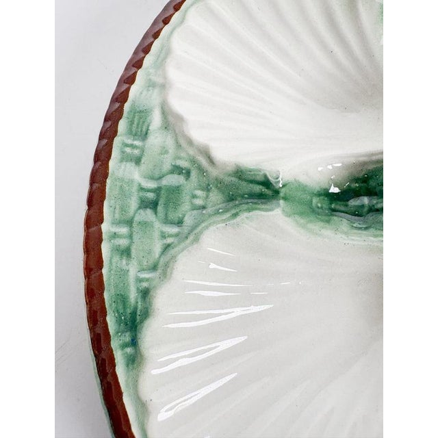 19th Century Majolica Oyster Plate, France For Sale - Image 11 of 13