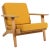 Yellow Model 290 Lounge Chair in Soap Treated Oak by Hans J. Wegner for Getama, 1970s For Sale - Image 8 of 8