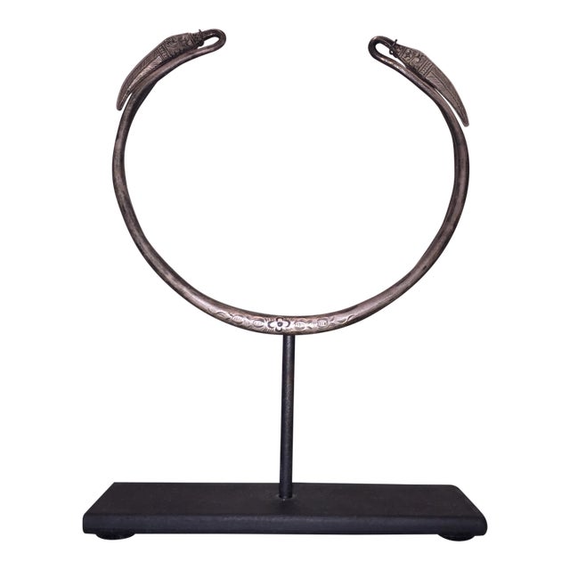 Antique Mounted Miao Silver Neckpiece For Sale