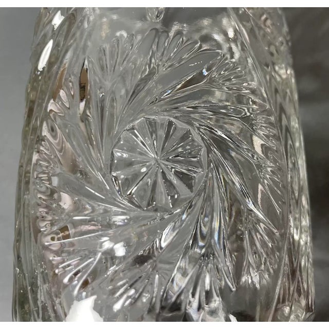 Vintage European Brilliant Cut Glass Vase, Circa 1960 From Belgium For Sale - Image 10 of 12