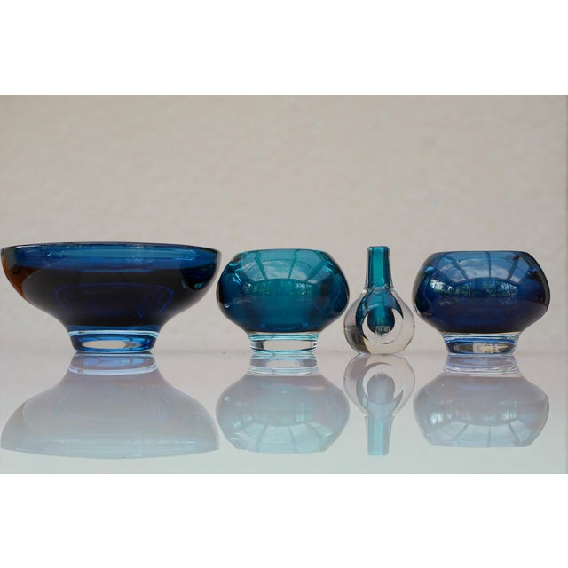 Sommerso Glass by Mona Morales, 1960s, Set of 4 For Sale - Image 9 of 12