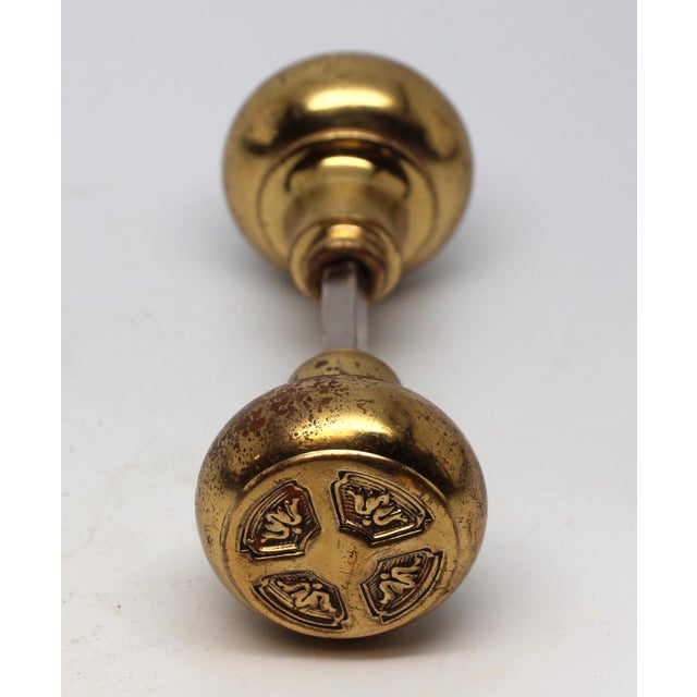 Pair of Polished Brass Door Knobs For Sale - Image 4 of 4