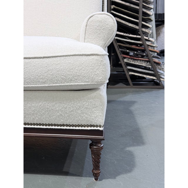 Textile Pair of Lillian August Shelley Bouclé Lounge Chairs For Sale - Image 7 of 12