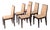 Six Dining Chairs – Elegant Wooden Dining Chairs, Modern, Contemporary, Faux Suede, Comfortable Seating For Sale