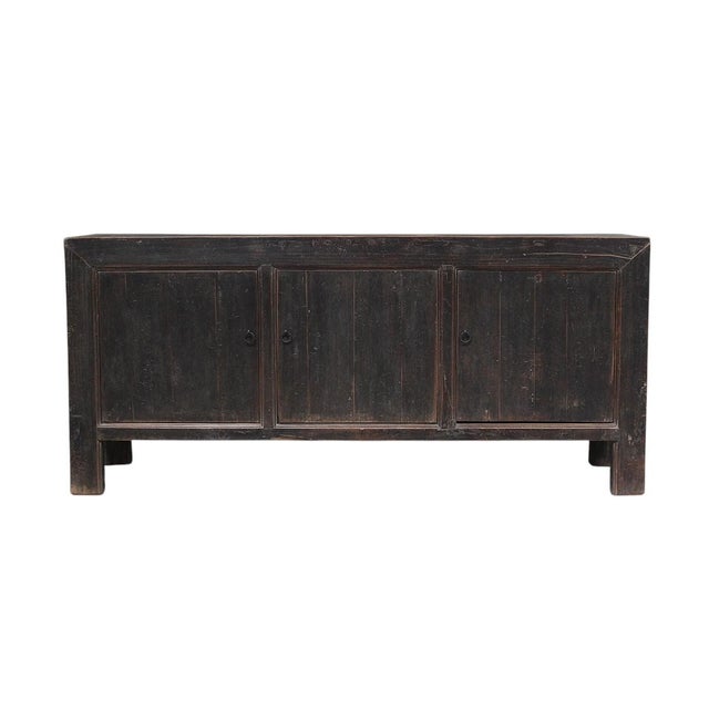 Vintage Hand Made Reclaimed Wood Sideboard Cabinet 31 For Sale - Image 4 of 4