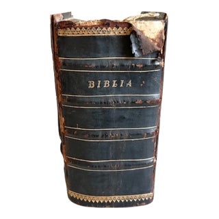 18th Century Swedish Bible, Leather and Gilt, Brass. Published 1794. For Sale