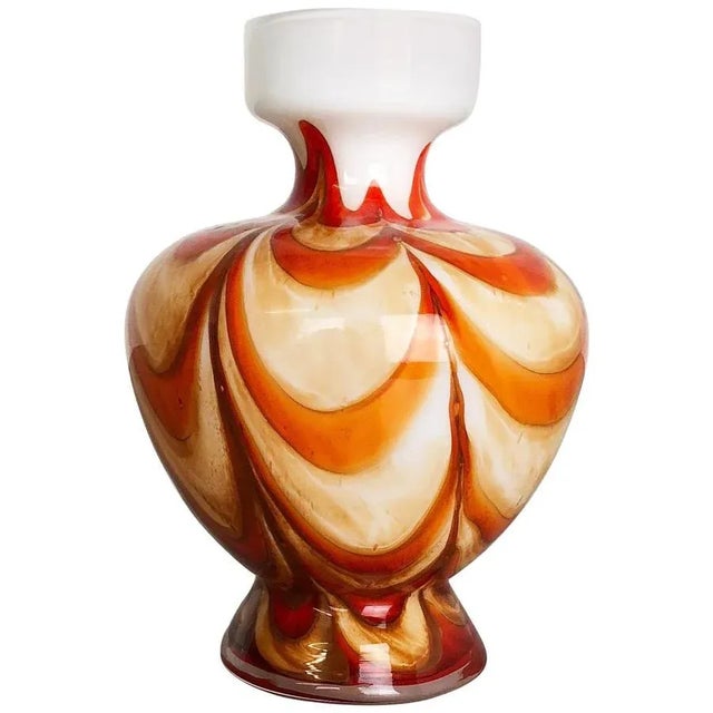 Large Vintage Italian Pop Art Multicolor Opaline Vase, 1970s For Sale - Image 18 of 18
