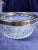 Leonard 1960s Art Deco Pressed Glass and Silver Rim With Ice Bucket Coasters Pinch Bowl and French Claw Ice Tongs - 5 Piece Bar Set For Sale - Image 4 of 17
