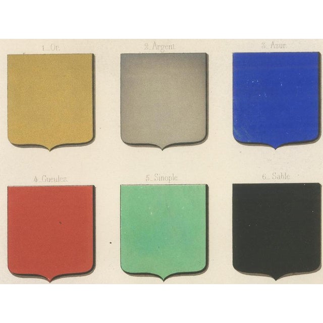 Ferdinand Séré, Heraldic Tinctures and Furs, Lacroix, 1851, Chromolithograph For Sale - Image 4 of 9