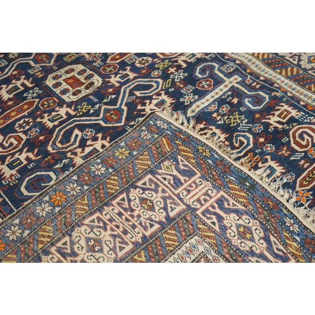 Cream Late 18th Century Antique Perpedil Rug 4'2'' x 5'2'' For Sale - Image 8 of 9
