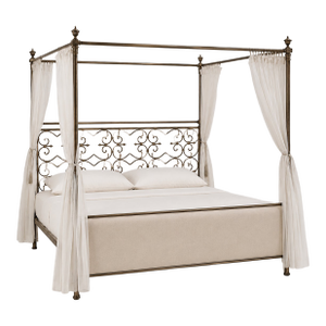 Tuscan Style Iron Canopy Queen Bed