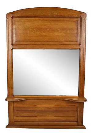 Antique Oak Mantel Mirror by Mathieu Gallerey