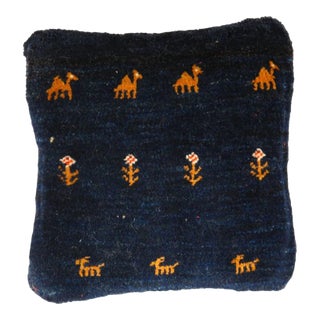 Pasargad DC Fine Hand Knotted Persian Gabbeh Pillow For Sale