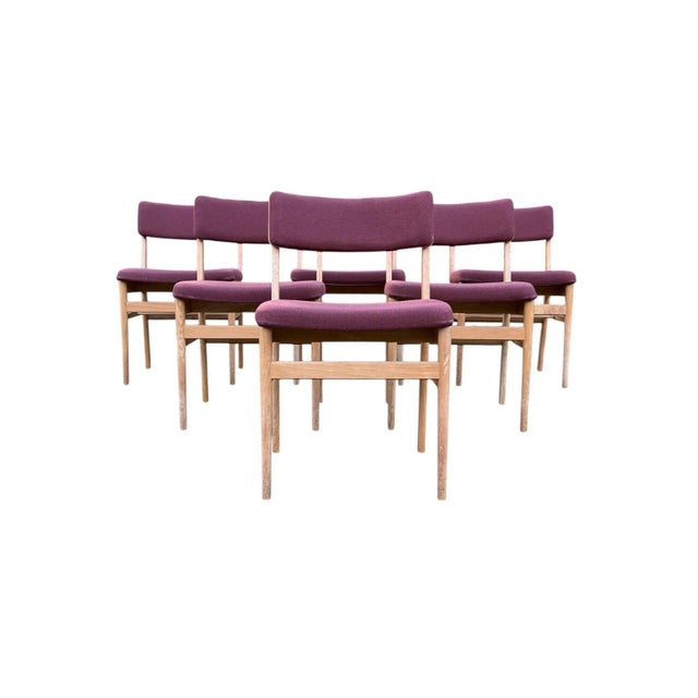 Mid-Century Modern Set of Six Dining Chairs by Vestervig Eriksen for Brdr. Tromborg, Denmark, 1970s For Sale - Image 3 of 10