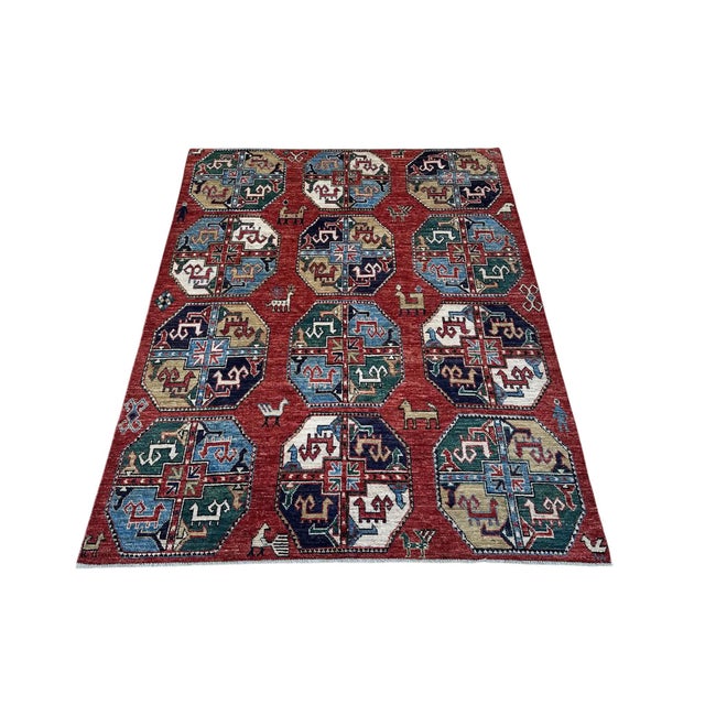 Traditional 7.10x9.9 Ersari Turkmen Design Carpet For Sale - Image 3 of 11