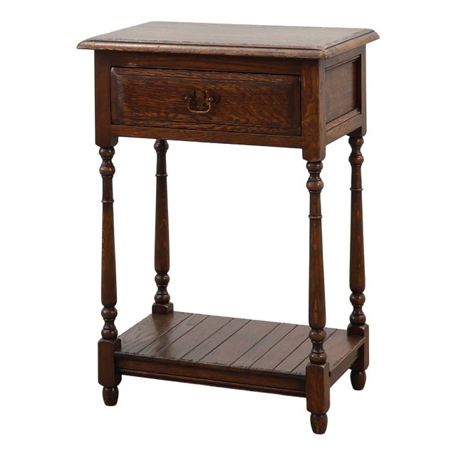 Small Rustic Cabinet with Drawer or Nightstand in Oak, France, 19th Century For Sale
