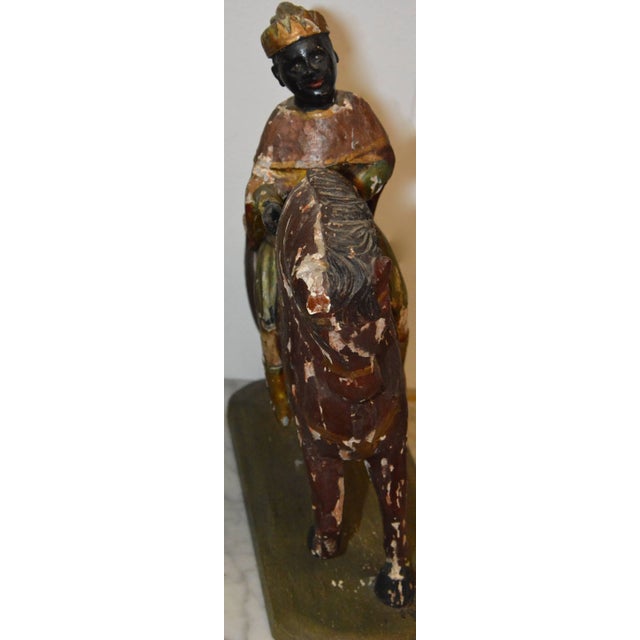 Wood Three Wise Men 18th Century Carved Figures For Sale - Image 7 of 10
