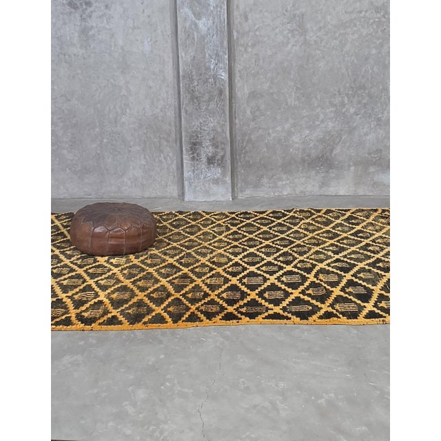 Textile Handmade Atlas Mountain Wool Rug - 12.7 X 5.9 Ft For Sale - Image 7 of 8