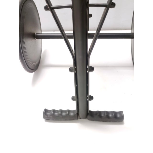 Black Vintage Italian Varnished Metal and Plastic Valet Stand, 1980s For Sale - Image 8 of 11