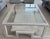Transitional White Two Tier Glass Coffee Table For Sale - Image 3 of 8
