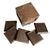 Mid-Century Modern Vintage Thai Woven Wooden Box With Elephants | 5 Coasters For Sale - Image 3 of 4