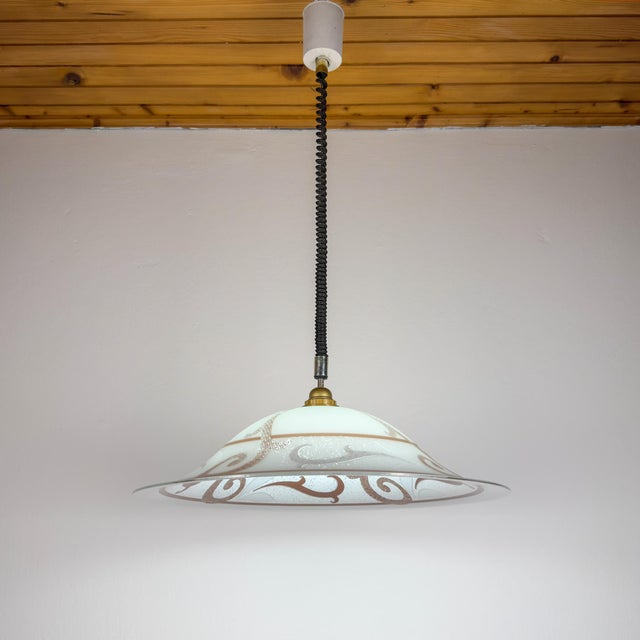 Vintage Glass Pendant Lamp, Italy, 1970s For Sale - Image 15 of 18