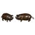 Mid 20th Century Pair of American Midcentury Bronze Pig Sculptures in Dark Patina For Sale - Image 5 of 12