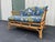 Mid 20th Century Asian Rattan Loveseat With Unicorn Tapestry Upholstery For Sale - Image 9 of 12