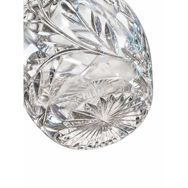 Stuart Crystal Floral & Leaf Cut and Etched Glass Vase — Made in Great ...