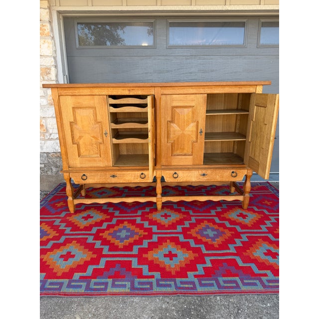 Brown 1960s Danish Oak Highboard For Sale - Image 8 of 13